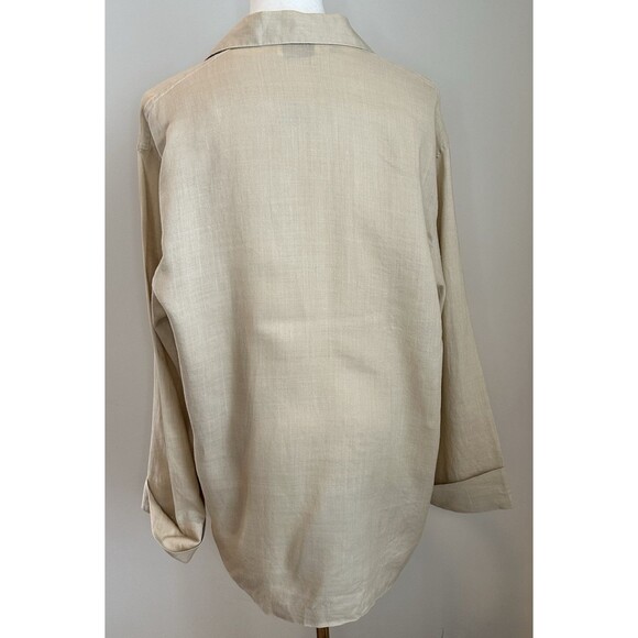TOTO n KO for Bloomingdale’s Linen 2Pc Set Jacket & Top S/M Neutral Minimalist - Picture 4 of 16